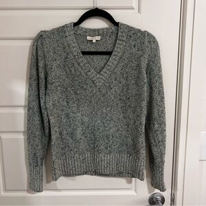 Ann Mashburn V Neck Green Knit Sweater